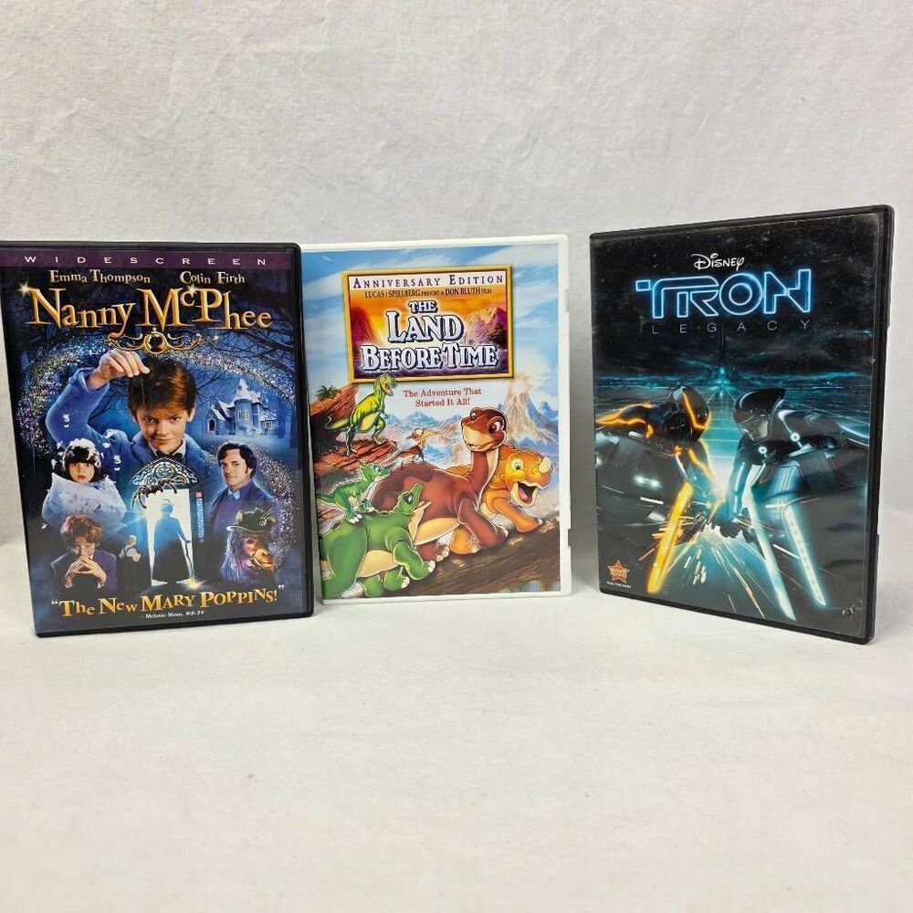 Disney DVD Bundle Tron Legacy Land Before Time